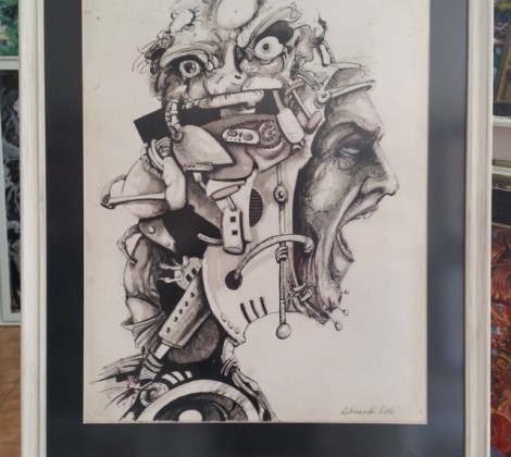 Eduard Lesi; Apstrakcija; Crtez