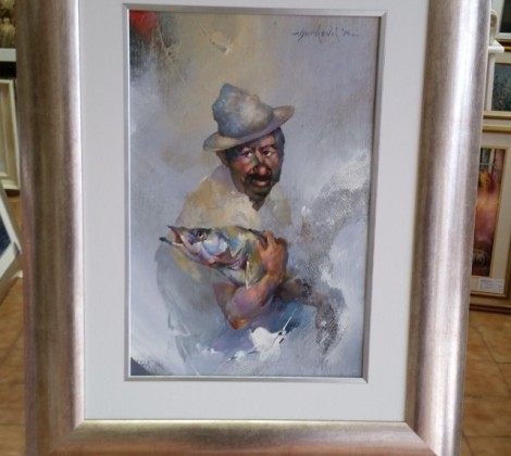 Braco Djurkovic; Ribar; Ulje na platnu