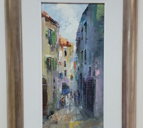 Dejan Slepcevic; Stari grad; Ulje na platnu