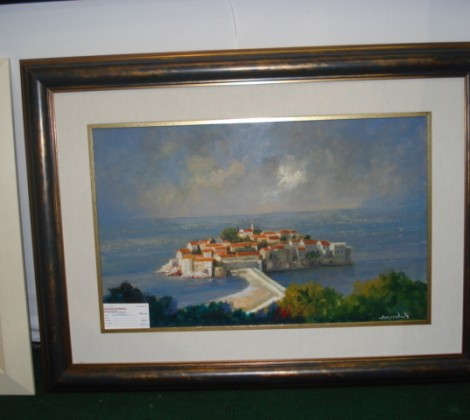 Milan Lazarevic; Sveti Stefan; Ulje na platnu