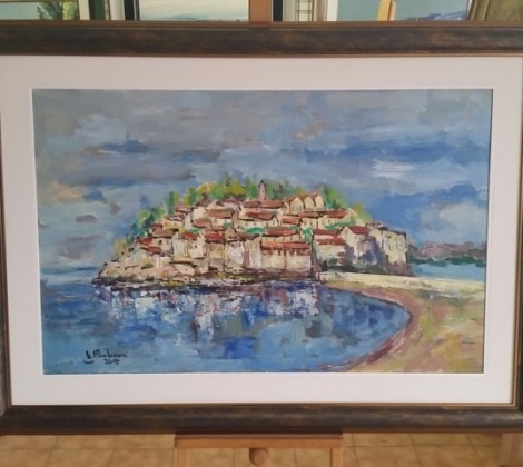 Vojimir Vojo Vlahovic; Sveti Stefan; Ulje na platnu