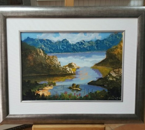 Milan Lazarevic; Skadarsko jezero; Ulje na platnu