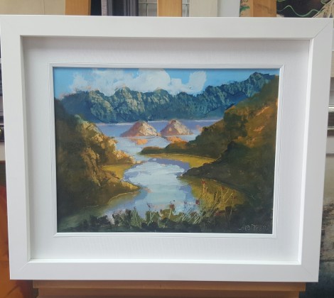 Milan Lazarevic; Skadarsko jezero; Ulje na platnu
