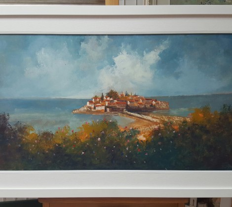 Milan Lazarevic; Sveti Stefan; Ulje na platnu