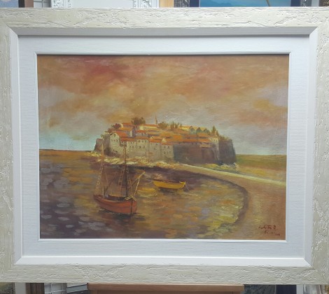 Radomir Laketa; Sveti Stefan; Ulje na platnu