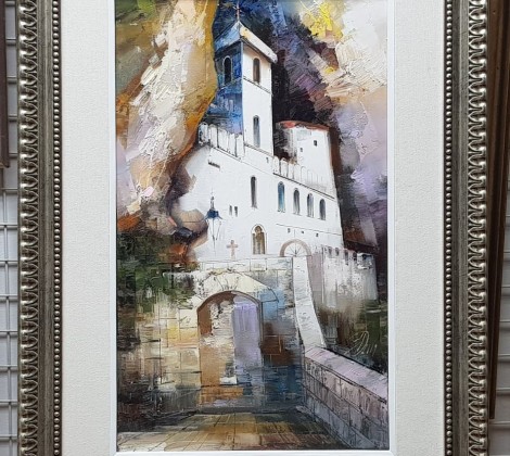 Dejan Slepcevic;Manastir Ostrog;Ulje na platnu