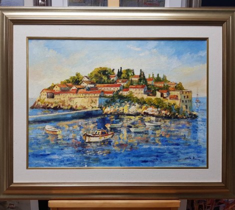 Radomir Laketa;Sveti Stefan;Ulje na platnu