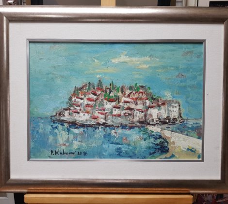 Vojimir Vojo Vlahovic;Sveti Stefan;Ulje na platnu