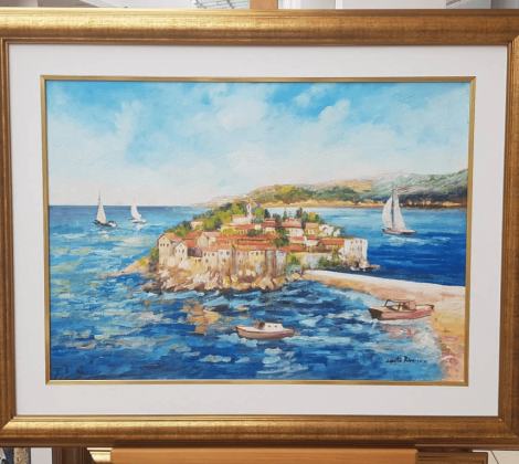 Radomir Laketa;Sveti Stefan;Ulje na platnu